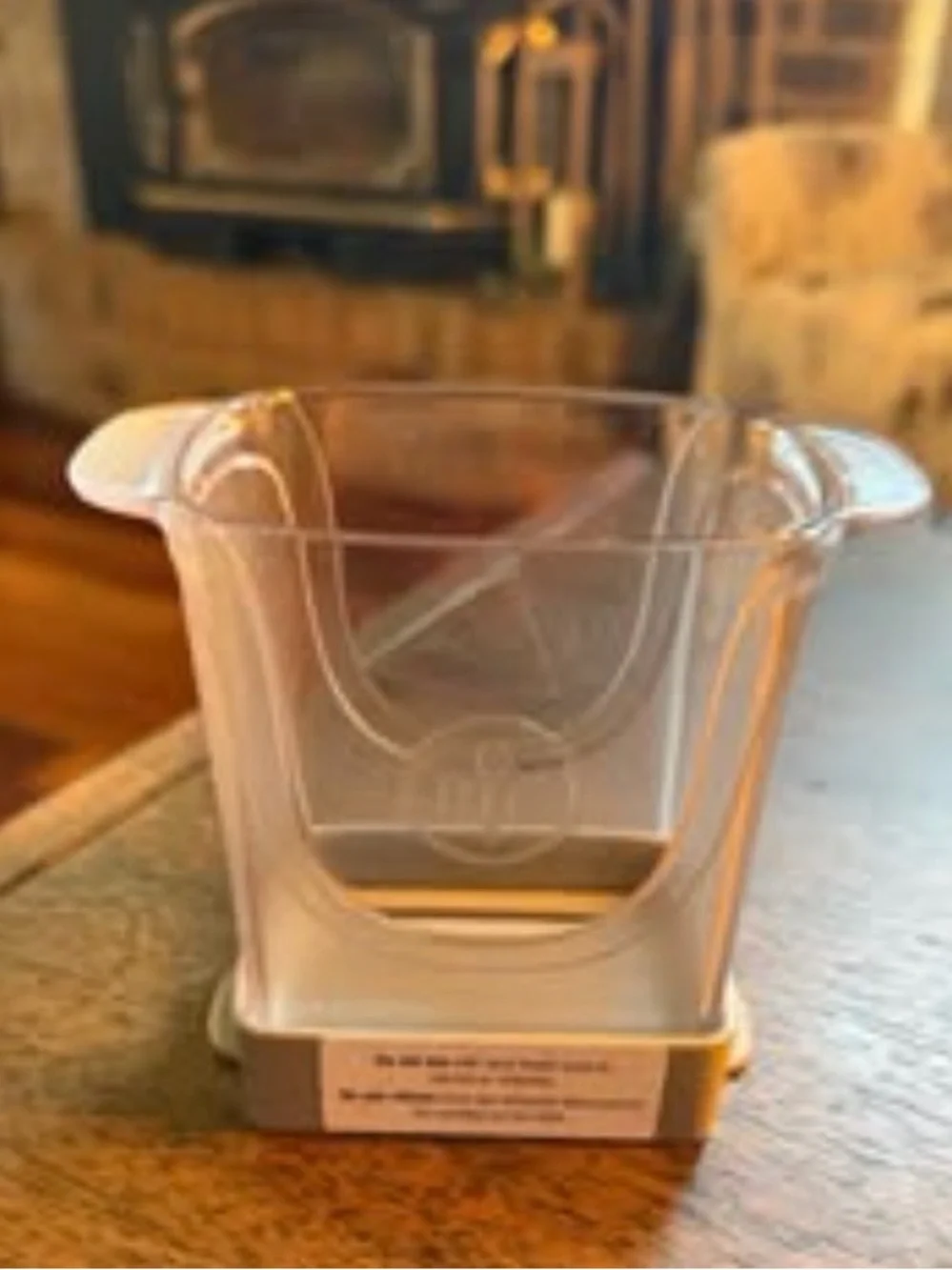 The Pampered Chef Cup Slicer - Clear Cup with Gray Base